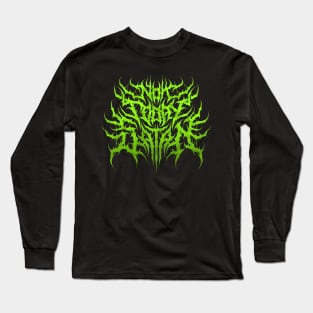 Not Today Satan (green) death metal design Long Sleeve T-Shirt